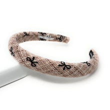 Load image into Gallery viewer, Trendy textured headband in beige, ideal for adding flair to any outfit.
