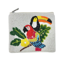 Load image into Gallery viewer, toucan beaded Coin Purse Pouch, parrot Beaded Coin Purse, parrot toucan Purse, tropical Beaded Purse, Summer Coin Purse, Best Friend Gift, Boho bags, Wallets for her, boho gifts, boho pouch, boho accessories, best friend gifts, tween girl gifts, summer tropical beaded coin pouch, miscellaneous gifts, best seller, best selling items, bachelorette gifts, birthday gifts, preppy beaded wallet, party favors, bachelorette bag, money pouch, wallets for girls, bohemian wallet, batch gifts, mother’s day gift, tropic