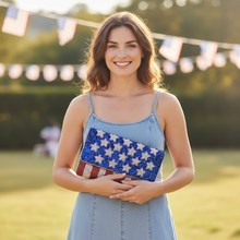 Load image into Gallery viewer, USA Beaded Clutch Purse