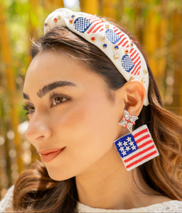 July 4th Earrings, USA  Earrings, Fourth of July Earrings, Independence Day Jewelry, America Earrings, American Earrings, Patriot Earrings, USA Flag Earrings, Flag Patriotic earrings, American Earrings, Star Beaded Earrings, Seed Bead Earrings, Stars & Stripes, freedom Patriotic Earrings, USA Start Earrings, 4th of July flag earrings, Flag Fashion Earrings, Memorial Day Earrings, Stars Beaded, Fashion Statement, USA flag earrings, USA earrings, handmade earrings, Cocktail earrings, red white blue earrings