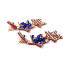 Load image into Gallery viewer, July 4th Earrings, USA  Earrings, Fourth of July Earrings, Independence Day Jewelry, America Earrings, American Earrings, Patriot Earrings, USA Flag Earrings, star Patriotic earrings, American Earrings, USA star Beaded Earrings, Seed Bead Earrings, Stars &amp; Stripes, freedom Patriotic Earrings, USA Star Earrings, 4th of July flag earrings, Flag Fashion Earrings, Memorial Day Earrings, Stars Beaded, Fashion Statement, USA flag earrings, USA earrings, handmade earrings, Fourth of  July star earrings, red white 