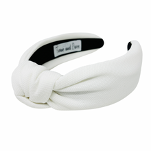 Load image into Gallery viewer, White Solid Color Top Knot Headband