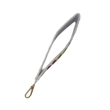 Load image into Gallery viewer, Gray lanyard with a metal clip on a white background