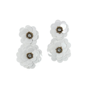 custom beaded Earrings, white jeweled Earrings, white sequin Earrings, boho earrings, white floral earrings, handmade earrings, custom earrings, party accessories, fancy accessories, iridescent lightweight earrings, custom earrings, best friend gifts, birthday gifts, bohemian earrings, luxurious handmade accessories, night jewelry, Fancy earrings, boho earrings, beaded earrings, Fancy jeweled earrings, statement earrings, best selling items, statement earrings, handmade gifts, custom gifts for her, lightwei
