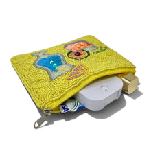 Load image into Gallery viewer, Colorful hand beaded cocktail pouch featuring a martini glass and citrus drink, perfect for happy hour and summer accessories.