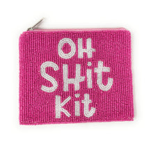 Load image into Gallery viewer, Chic beaded zip case featuring witty text