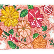 Load image into Gallery viewer, Colorful floral clutch purse ideal for special occasions