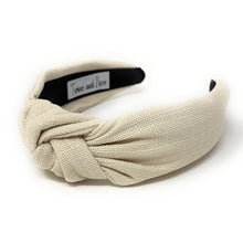 Load image into Gallery viewer, Elegant Ivory headband with a knot design