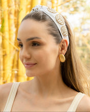 Load image into Gallery viewer, Fashionable headband featuring hand-beaded volleyball design.