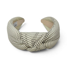 Load image into Gallery viewer, Ivory and black polka dot headbands featuring classic padded silhouettes.