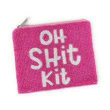 Load image into Gallery viewer, Bright pink essentials pouch with humorous message