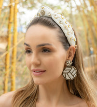 Load image into Gallery viewer, Elegant volleyball earrings with intricate design