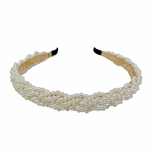 Load image into Gallery viewer, Bridal headband, Pearl wedding headband, Pearl Headpiece for bride, pearl headband for women, summer wedding hair accessories, bride gift, wedding headband, headpiece for bride, headband for bride, bridal gift, trendy headband, wedding hair piece, headbands for women, head band for bride, hair accessories, head band, hair bands for women, bridal white headband, bride white headband, white pearl headband 