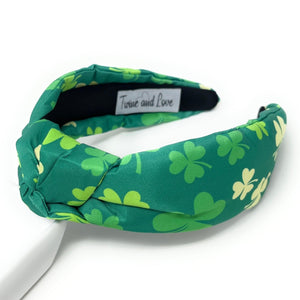 headbands for women, stylish headbands, headband style, top knot headband, green top knot headband, lucky charm headband, hair band, trendy headbands, top knotted headband, st patricks headband, handmade headbands, top knotted headband, velour knotted headband, Clover leaf hair band for women, trendy headband, statement headbands, hair accessories, twist headband, chic headband, st patricks headband, clover leaf knot headband, st paddy’s headband, green hair accessories, four leaf clover headband