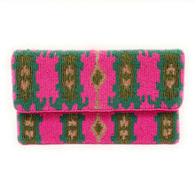Load image into Gallery viewer, beaded clutch purse, beaded bag, birthday gift for her, summer clutch, seed bead purse, beaded bag, seed bead clutch, summer bag, clutch bag, engagement gift, bridal gift to bride, bridal gift, Fuchsia purse, gifts to bride, wedding gift, bride gifts, cross body purse, bride to be gift, engagement gift, bachelorette gifts, best friend gift, best selling item, party bag, summer purse, boho clutch, best friend gift, bridesmaid gift, Bohemian bag