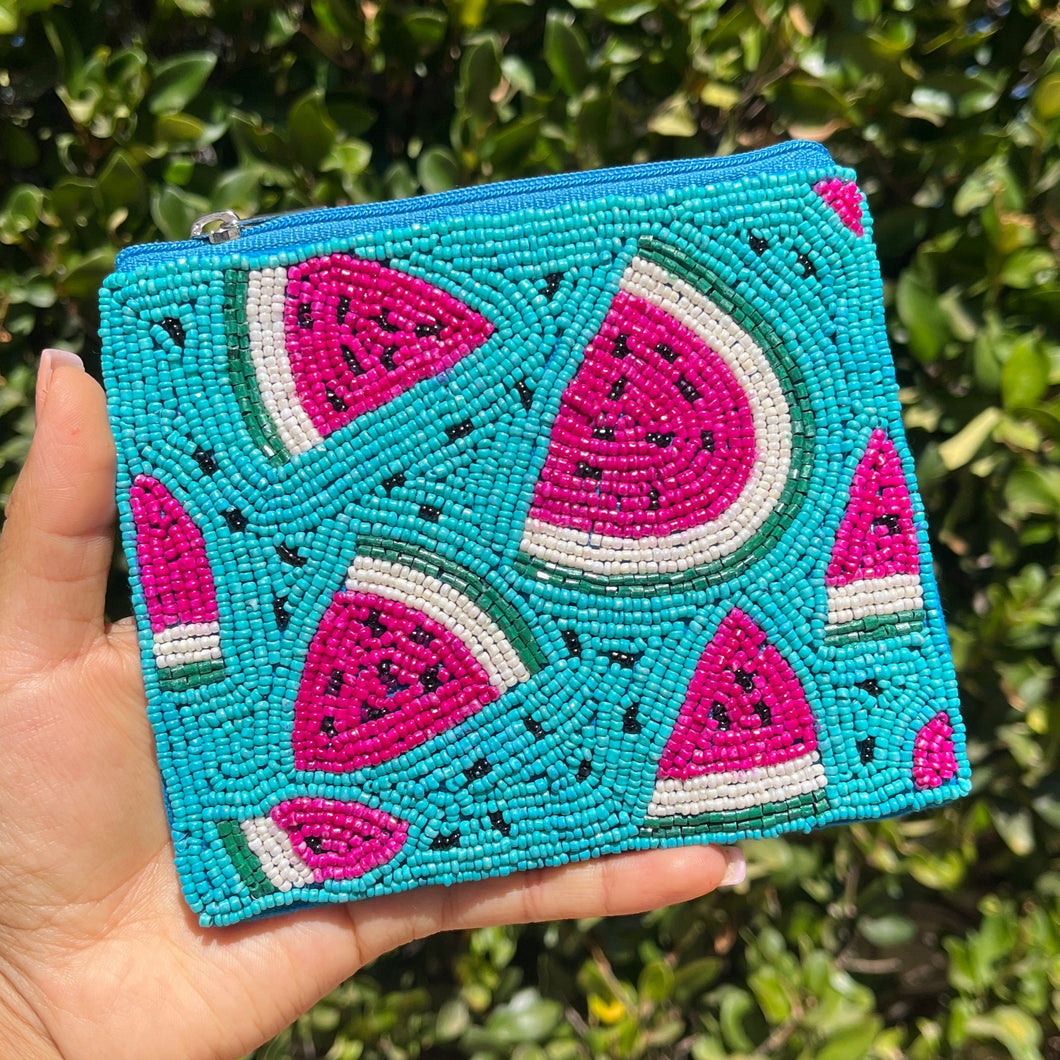 Coin Purse Pouch, Beaded Coin Purse, bead Coin Purse, Beaded Purse, Summer Coin Purse, Best Friend Gift, Pouches, Boho bags, Wallets for her, beaded coin purse, cute pouch, boho pouch, boho accessories, best friend gifts, coin purse, coin pouch, money coin pouch,  girlfriend gift, miscellaneous gifts, best seller, best selling items, bachelorette gifts, birthday gifts, preppy beaded wallet, party favors, watermelon coin purse, watermelon coin pouch, wallets for girls, stocking stuffers