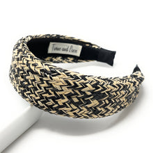 Load image into Gallery viewer, headband for women, fashion headbands, woven headband, headbands for women, stylish headbands, raffia headband, wide headband, woven wide headband, headband, hairband, trendy headbands, top knotted headband, fall headband, summer headbands, handmade headbands, raffia woven headband, hair band for women, trendy headband, fashion headbands, headband style, hair accessories, grass braided headband, braided headband, hair hoop for women, colorful headband, wide raffia headband, wide braided headband
