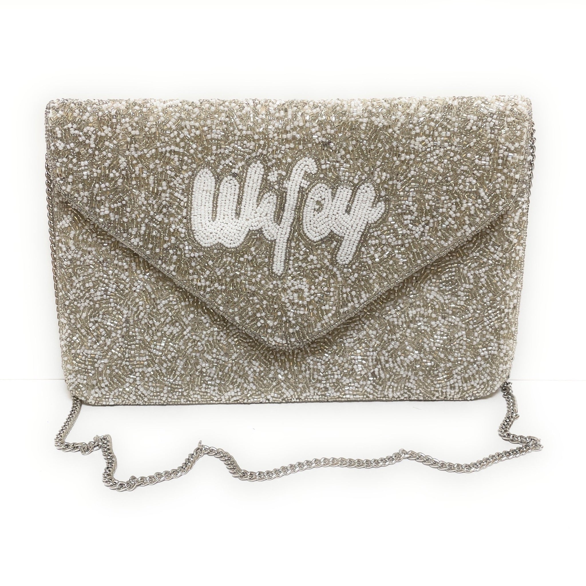 Rubans Ethereal Glamour Handcrafted Shimmery Clutch