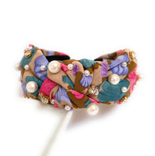 Load image into Gallery viewer, Shells Jeweled Knotted Headband (more colors)