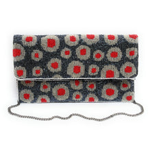 Load image into Gallery viewer, blue Beaded Clutch, Multi Color Bead Clutch Bag, Blue Red Beaded Clutch Purse, Wedding Clutch Bag, Party Clutch Purse, Evening Beaded Clutch, evening clutch, evening clutches, party purse, beaded clutch purse, engagement gift, cross body purse, crossbody handbag, best friend gifts, beaded clutches, black beaded purse, black clutch purse, ombre bead clutch, evening purses, wedding clutches, party clutch purse, silver evening clutch, fancy evening clutches, elegant evening clutches