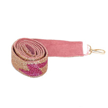 Load image into Gallery viewer, Beaded Purse Strap, Guitar Strap, Crossbody Purse Straps, Crossbody Strap, Fun Guitar Straps, Purse Straps, Beaded Straps, Leopard Strap, beaded purse strap, beaded strap, guitar strap, beaded guitar strap, bag strap, straps for handbag, straps for guitar, guitar fan gifts, birthday gift for her, best selling items, best friend gift, crossbody strap, crossbody purse, camera strap, beaded strap, purse beaded strap, Best seller, Shoulder Bag Strap, fun guitar straps, Pink bolt strap, pink beaded strap