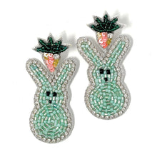 Load image into Gallery viewer, Easter Egg Beaded Earrings, Easter Egg Earrings, pastel Easter Egg Earrings, Egg Beaded Earrings, Seed Bead, Easter eggs earrings, Multicolor Egg earrings, Easter Peep beaded earrings, bunny beaded earrings, Easter rabbit beaded earrings, rabbit beaded earrings, Easter rabbit bead earrings, peeps bead earrings, Easter day gifts, Easter accessories, Easter jewelry accessories, Easter accessories, Easter Rabbit earrings, Easter gifts, best Selling items, Pearl Easter earrings