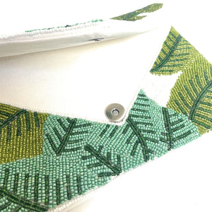 palm leaves beaded clutch purse, palm leaf beaded bag, birthday gift for her, summer clutch, seed bead purse, beaded bag, palm leaf handbang, beaded bag, seed bead clutch, summer bag, birthday gift for her, clutch bag, seed bead purse, engagement gift, bridal gift to bride, bridal gift, palm leaves purse, gifts to bride, gifts for bride, wedding gift, bride gifts, palm leaves clutch purse, palm leaves handbag, crossbody purse, crossbody bag, palm leaves crossbody bag, palm leaves handbag