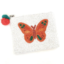 Load image into Gallery viewer, Coin Purse Pouch, Beaded Coin Purse, Cute Coin Purse, Beaded Purse, Summer Coin Purse, Best Friend Gift, Pouches, Boho bags, Wallets for her, beaded coin purse, boho purse, gifs for her, birthday gifts, cute pouches, pouches for women, boho pouch, boho accessories, best friend gifts, coin purse, coin pouch, cash money coin pouch, money coin pouch, friend gift, girlfriend gift, miscellaneous gifts, birthday gift, save money gift, Butterfly pouch, butterfly accessories, butterfly coin pouch, butterfly gifts