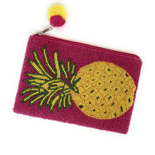 Load image into Gallery viewer, Coin Purse Pouch, Beaded Coin Purse, Cute Coin Purse, Beaded Purse, Summer Coin Purse, Best Friend Gift, Pouches, Boho bags, Wallets for her, beaded coin purse, boho purse, gifs for her, birthday gifts, cute pouches, pouches for women, boho pouch, boho accessories, best friend gifts, coin purse, coin pouch, friend gift, girlfriend gift, miscellaneous gifts, birthday gift, gift card bag, cosmetic bag, make up bag, pineapple pouch, pineapple accessories, pineapple coin pouch, tropical party favors