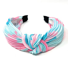 Load image into Gallery viewer, Spring Knot headband, Knot Headbands for women, Top Knot headband, Multicolor Headband, Easter Headband, Hair Accessories, Knotted Headband, headbands for women, hair accessories, top knot headband, knotted headband, chic headband, best selling items, spring headband, tie dye headband, easter headband, multicolor knot headband, preppy headband, best friend gift, easter gifts for her, easter hair accessories