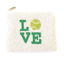 Load image into Gallery viewer, Coin Purse Pouch, Beaded Coin Purse, Cute Coin Purse, Beaded Purse, Summer Coin Purse, Best Friend Gift, Pouches, Boho bags, Wallets for her, beaded coin purse, boho purse, gifs for her, cute pouches, pouches for women, boho pouch, boho accessories, best friend gifts, coin purse, coin pouch, money coin pouch, friend gift, girlfriend gift, miscellaneous gifts, best seller, best selling items, bachelorette gifts, birthday gifts, preppy beaded wallet, Tennis lover gifts, TENNIS Lover coin pouch, love tennis