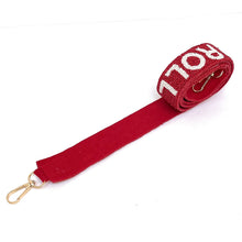 Load image into Gallery viewer, Beaded Purse Strap, Crossbody Purse Strap, GameDay Purse Strap, Beaded Bag Strap, College GameDay Strap, Hotty Toddy, War Eagle, Go Gators team, beaded purse strap, beaded strap, guitar strap, beaded guitar strap, bag strap, best friend gift, crossbody strap, camera strap, handbag strap, college gameday gift, college team strap, college game strap, college gifts, college game day gifts, college football straps, Roll tide strap, roll tide beaded strap, alabama football