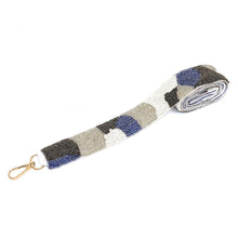 Load image into Gallery viewer, Beaded Purse Strap, Guitar Strap, Crossbody Purse Straps, Crossbody Strap, Fun Guitar Straps, Purse Straps, Beaded Straps, Leopard Strap, beaded purse strap, beaded strap, guitar strap, beaded guitar strap, bag strap, straps for handbag, straps for guitar, guitar fan gifts, birthday gift for her, best selling items, best friend gift, crossbody strap, crossbody purse, camera strap, beaded strap, purse beaded strap, Best seller, Shoulder Bag Strap, fun guitar straps, gray camo strap, camo strap