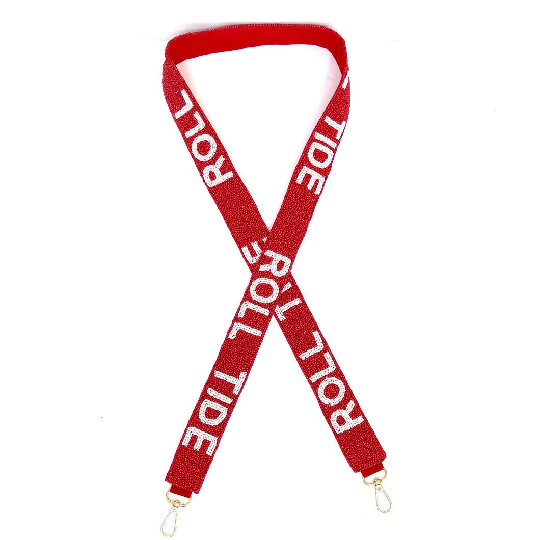 Beaded Purse Strap, Crossbody Purse Strap, GameDay Purse Strap, Beaded Bag Strap, College GameDay Strap, Hotty Toddy, War Eagle, Go Gators team, beaded purse strap, beaded strap, guitar strap, beaded guitar strap, bag strap, best friend gift, crossbody strap, camera strap, handbag strap, college gameday gift, college team strap, college game strap, college gifts, college game day gifts, college football straps, Roll tide strap, roll tide beaded strap, Alabama football