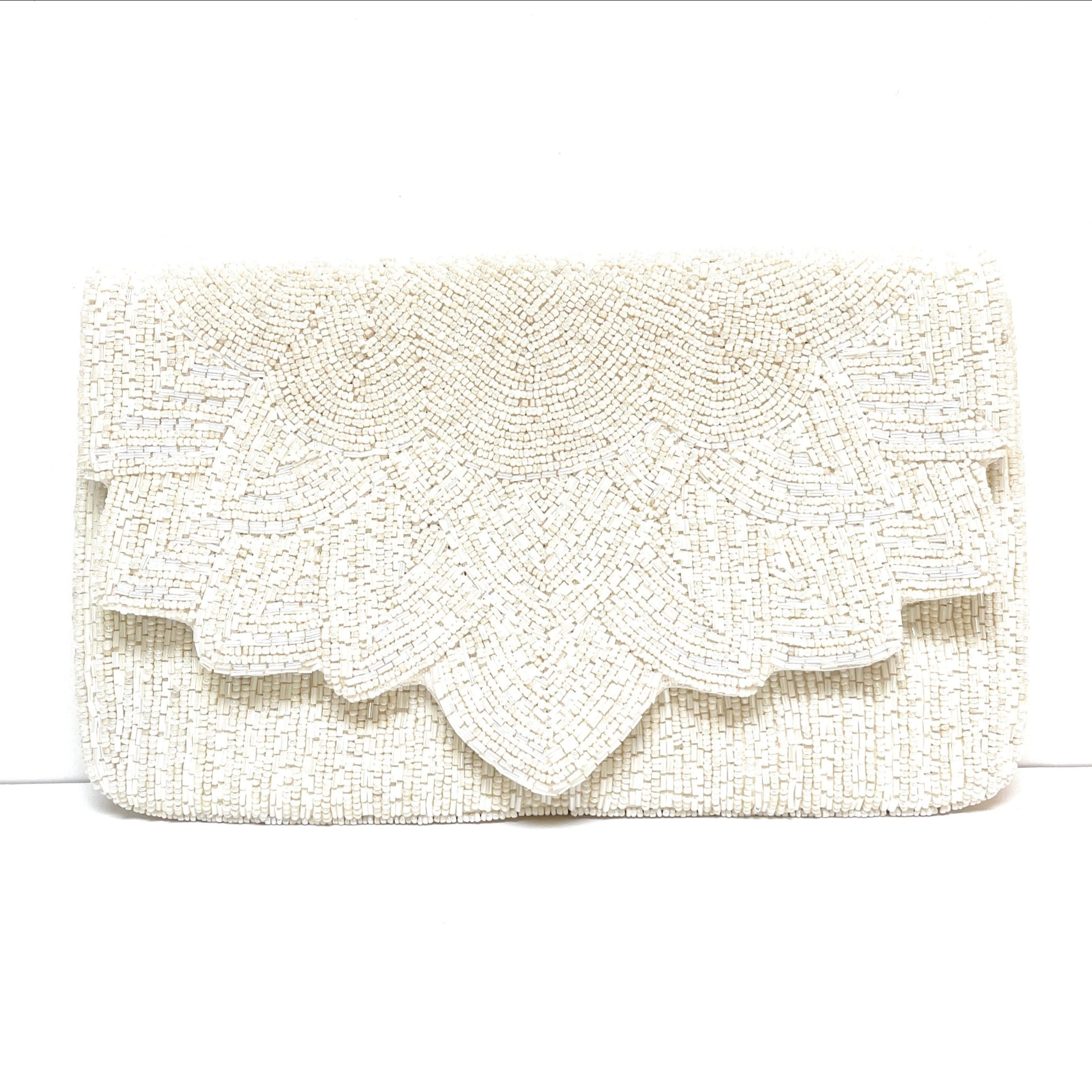 Ivory beaded clutch outlet bag