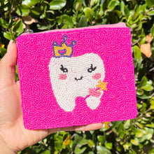 Load image into Gallery viewer, Beaded Coin Purse Pouch, Boss Beaded Coin Purse, football Beaded Coin Purse, Beaded Purse, girls Coin Purse, Best Friend Gift, Pouches, Boho bags, Wallets for her, beaded coin purse, birthday gifts, cute pouches, pouches for women, boho pouch, kids accessories, first tooth lost gifts, tooth fairy coin purse, small purse for girls, coin pouch, friend gift, girlfriend gift, miscellaneous gifts, birthday gift, save money gift, gift card holder, gift card pouch, gift card bag, Tooth Fairy beaded purse