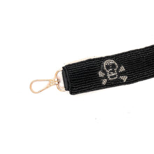 Load image into Gallery viewer, Beaded Purse Strap, Guitar Strap, Crossbody Purse Straps, Crossbody Strap, Fun Guitar Straps, Purse Straps, Beaded Straps, skull Strap, beaded purse strap, beaded strap, guitar strap, beaded guitar strap, bag strap, straps for handbag, straps for guitar, guitar fan gifts, birthday gift for her, best selling items, best friend gift, crossbody strap, crossbody purse, camera strap, beaded strap, purse beaded strap, Best seller, Shoulder Bag Strap, Skull beaded strap, black beaded strap, black bag strap 