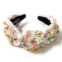 Load image into Gallery viewer, headbands for women, Easter knotted headband, headband style, top knot headband, Easter egg top knot headband, Easter headband, Easter hair band, bunny knot headband, top knotted headband, Bunny knotted headband, handmade headbands, top knotted headband, hand bead knotted headband, Easter bunny hair band for women, liberty knot headband, statement headbands, embellished headband, chic headband, Easter knot headband, Easter bunny headband, Easter hair accessories, Easter knot headband, liberty Knot headband