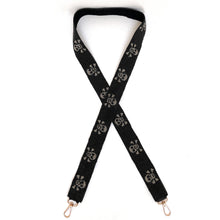 Load image into Gallery viewer, Beaded Purse Strap, Guitar Strap, Crossbody Purse Straps, Crossbody Strap, Fun Guitar Straps, Purse Straps, Beaded Straps, skull Strap, beaded purse strap, beaded strap, guitar strap, beaded guitar strap, bag strap, straps for handbag, straps for guitar, guitar fan gifts, birthday gift for her, best selling items, best friend gift, crossbody strap, crossbody purse, camera strap, beaded strap, purse beaded strap, Best seller, Shoulder Bag Strap, Skull beaded strap, black beaded strap, black bag strap 