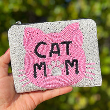 Load image into Gallery viewer, Coin Purse Pouch, Beaded Coin Purse, Cute Coin Purse, Beaded Purse, cat mom Coin Purse, Best Friend Gift, Pouches, Boho bags, Wallets for her, beaded coin purse, cat lover coin purse, cat lover gifts, birthday gifts, cute pouches, grandmother’s gifts, boho pouch, boho accessories, mom gifts, mom coin pouch, coin pouch, cash money coin pouch, money coin pouch, friend gift, mothers day gifts, miscellaneous gifts, birthday gift, save money gift, best seller, best selling items, mothers day gifts, gifts for mom