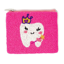 Load image into Gallery viewer, Beaded Coin Purse Pouch, Boss Beaded Coin Purse, football Beaded Coin Purse, Beaded Purse, girls Coin Purse, Best Friend Gift, Pouches, Boho bags, Wallets for her, beaded coin purse, birthday gifts, cute pouches, pouches for women, boho pouch, kids accessories, first tooth lost gifts, tooth fairy coin purse, small purse for girls, coin pouch, friend gift, girlfriend gift, miscellaneous gifts, birthday gift, save money gift, gift card holder, gift card pouch, gift card bag, Tooth Fairy beaded purse