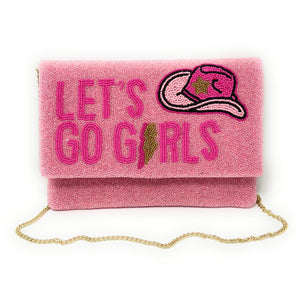 Let’s go girls Beaded Clutch Purse, Pink Beaded Clutch Bag, Beaded Clutch Purse, Country Girl Gifts, Party Clutch Purse, Birthday Gift, Bridal Gift, Party Bag, Pink Beaded clutch purse, Lets go girls seed bead clutch, lets go girls accessories, engagement gift, gifts for bachelorette, crossbody purse, best friend gifts, yeehaw clutch, Lets go girls beaded purse, cowgirl purse, western purse, country music lover gifts, lets go girls, bachelorette gifts, pink seed clutch, evening bags, evening clutches