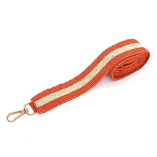 Load image into Gallery viewer, Beaded Purse Strap, Crossbody Purse Strap, GameDay Purse Strap, Beaded Bag Strap, College Game Day Strap, Hotty Toddy, War Eagle, Hook’em horns strap, beaded purse strap, beaded strap, guitar strap, texas university fan, Hook’em bag strap, best friend gift, crossbody strap, camera strap, handbag strap, college gameday gift, college team strap, college game strap, college gifts, college game day gifts, college football straps, Horns beaded strap, Hook’em beaded strap, texas longhorns football 