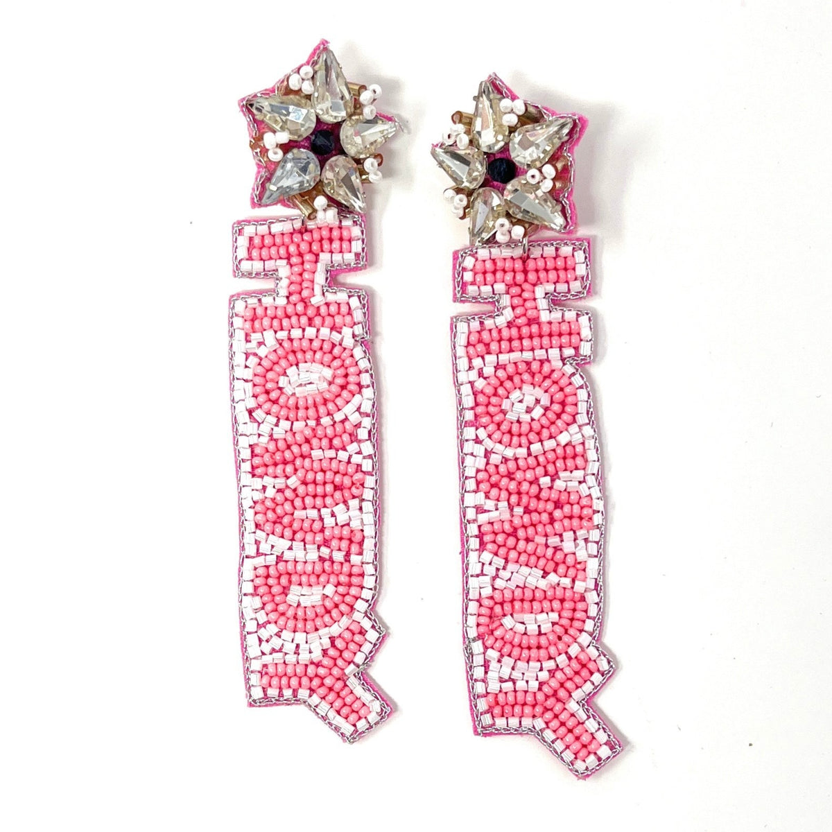 Howdy Beaded Stud Earrings, Bachelorette Earrings, Cowgirl Boots Earrings