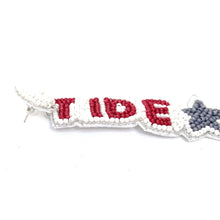 Load image into Gallery viewer, Football Earrings, GameDay Earrings, College Football Earrings, Team Earrings, GameDay Outfit, Roll Tide earrings, earrings for women, summer earrings, game day earrings, Roll Tide earrings, team game, college team earrings, game day outfit, football earrings, college gifts, Alabama earrings, team earrings, college team gifts, Roll Tide college earrings, team beaded earrings, college earrings, gameday outfit, Roll Tide beaded earrings, Roll tide college gifts, Roll Tide beaded earrings for her