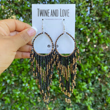 Load image into Gallery viewer, Beaded Earrings, Handcrafted Earrings, Boho Earrings, Summer Beaded Earrings, Long Bead Earrings, Bohemian Beaded Earrings, Best Friend Gift, beaded earrings, beaded earrings gift, birthday gift for her, handmade earrings, earrings for women, statement earrings, boho earrings, boho beaded earrings, bohemian earrings, best friend gift, artisan earrings, best selling items