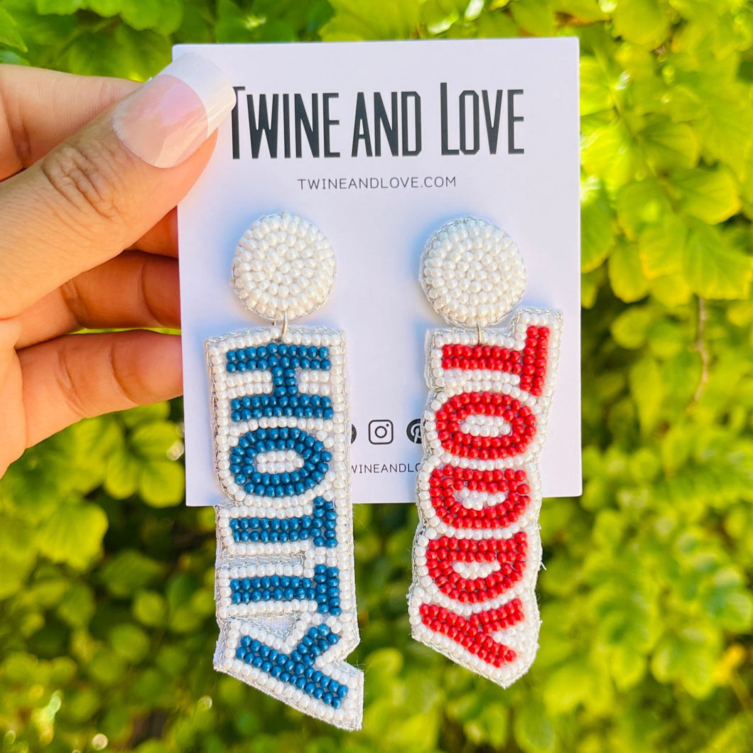 Football Earrings, Beaded Stud Earrings, GameDay Earrings, College Football Earrings, Beaded Stud Team Earrings, GameDay Outfit, Hotty Toddy, earrings for women, summer earrings, game day earrings, gameday earrings, team game earrings for college, college team earrings, game day outfit, football earrings, college gifts, LSU, team earrings, college team gifts, go tigers, team beaded earrings, college earrings, gameday outfit, gameday earrings, Hotty toddy earrings, Hotty toddy college gifts