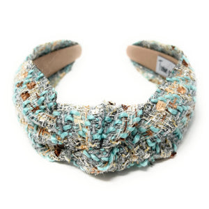 headband for women, tweed Knotted headband, Plaid tweed headband for women, nude color jeweled headband, neutral color top knot headband, nude color top knot headband, Beige knot headband, knot hair band, Jeweled knot headbands, blue plaid top knot headband, statement headbands, top knotted headband, knotted headband, Statement headband, embellished headband, winter knot headband, gemstone headband for women, luxury headband, jeweled headband for women, tweed headbands, plaid tweed knot headband 
