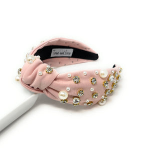 Leslie Jeweled Knotted Headband (more colors)