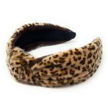 Load image into Gallery viewer, Leopard Knot Headband, leopard faux fur Knot Headband, Headbands for Women and Girls, leopard Knotted Headband, animal print Hair Accessories, soft faux fur Headbands, Winter Headbands, Knit Headband, Headbands for Women and Girls, Holiday Headbands, Fur Knot Headband, Classic Knit Headband, headbands for kids, girls headbands, soft headbands, winter knot headbands, faux fur knot headband, fur headbands, faux fur headband, winter hair accessories, best friend gift, best selling items, headbands for women